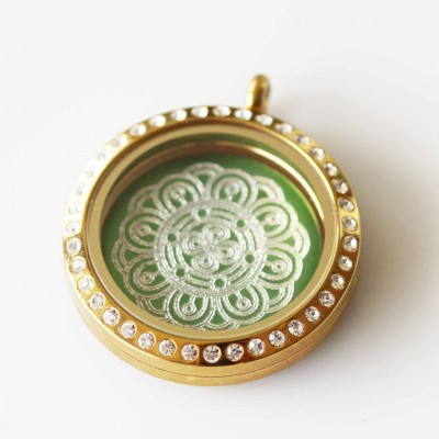 Beautiful Mandala - Locket & Plate Set - 3cm